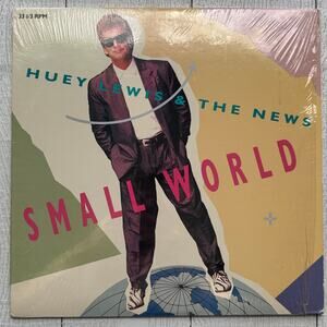 Vintage Huey Lewis & The News Small World Vinyl Record
